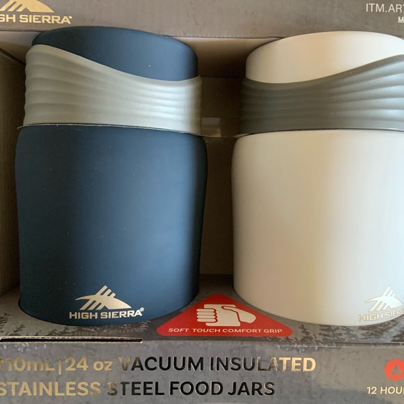 High Sierra Stainless Steel Food Jars, Set of 2 - Picture 1 of 3
